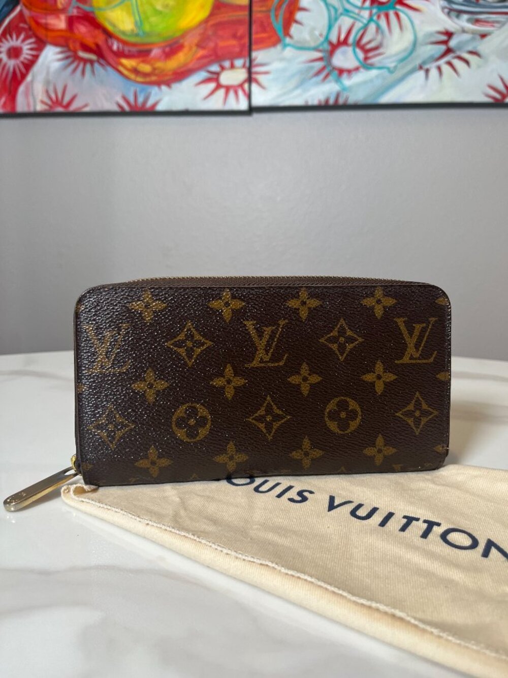 Louis Vuitton Monogram Zippy Wallet Zip Around + Dust Bag - Picture 3 of 14